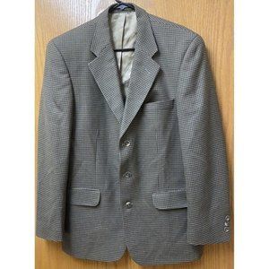 Bachrach Men's‎ Herringbone 100% Wool 3 Button Blazer Jacket 40R